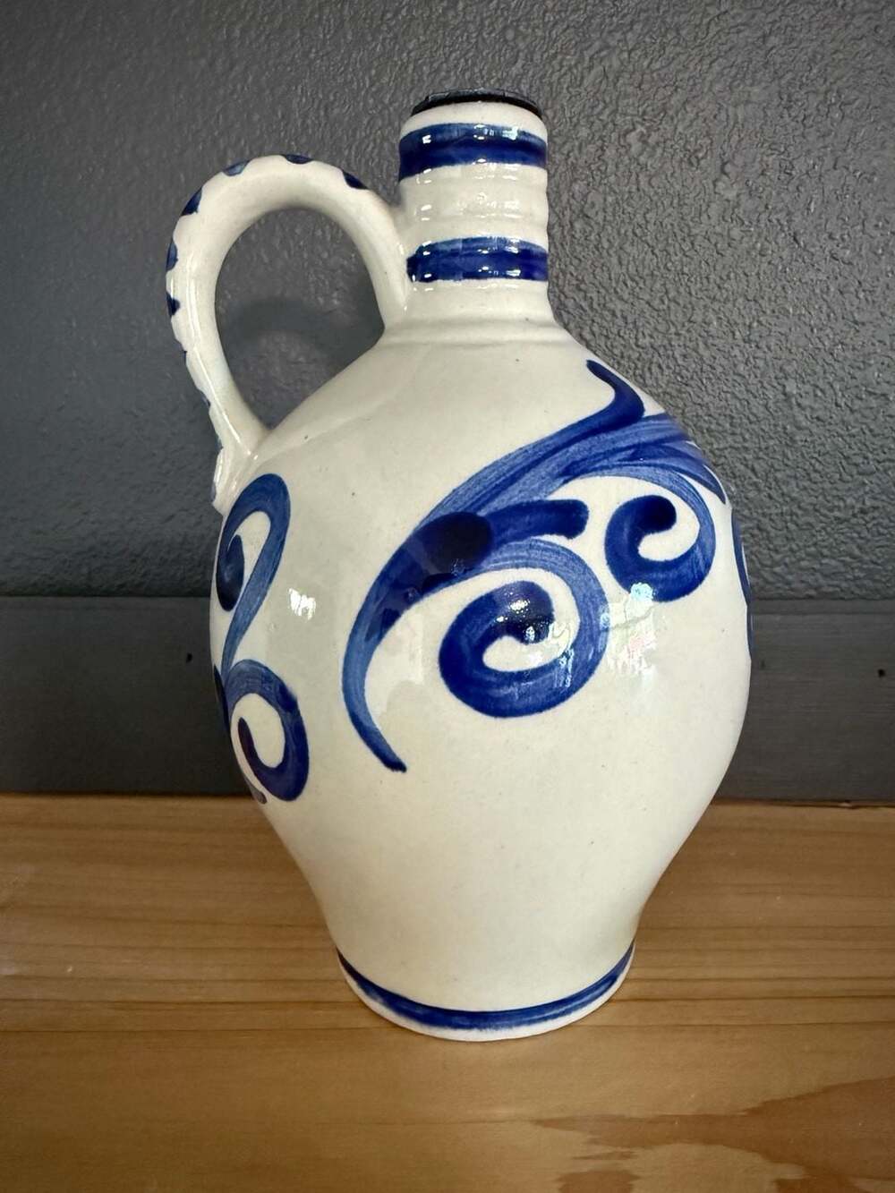 Vintage Sonnema Stoneware Jug: Hand-painted Dutch Pottery, 1960s